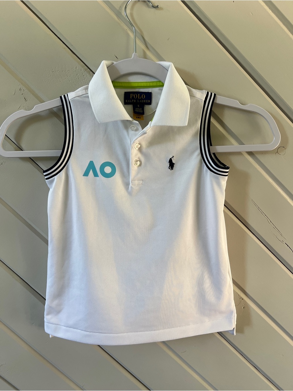 Polo by Ralph Lauren White Sleeveless Polo - Sz 5 Australian Open